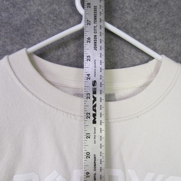 Barry's Sweatshirt Mens 2XL White Crewneck Pullover Gym Fitness Athletic Logo - Picture 4 of 9